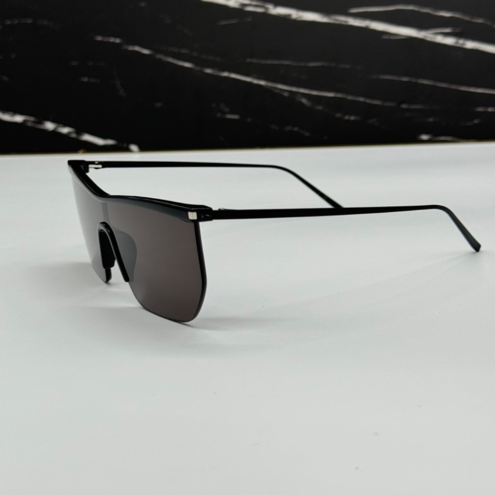 NEW SL 519 MASK 001 SAINT LAURENT BLACK OVERSIZED SL519 001 WOMEN SUNGLASSES - Picture 7 of 11
